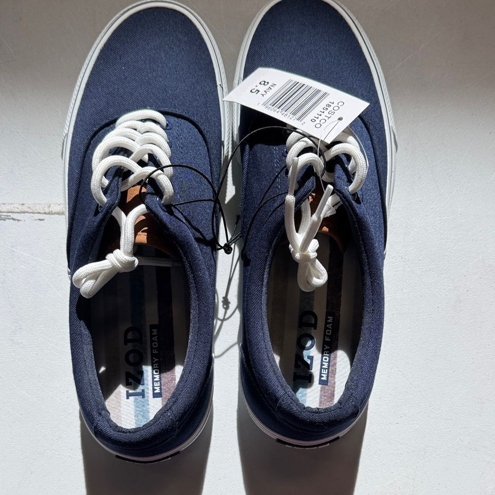 Izod Dark Blue Canvas Shoes with White Accents